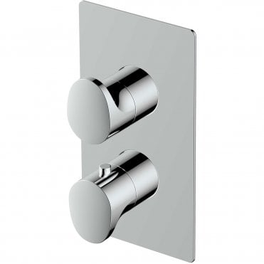 RAK Rectangular Two Outlet Thermostatic Concealed Shower Valve and Dual Lever Handle