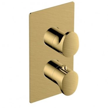 RAK Rectangular Two Outlet Thermostatic Concealed Shower Valve and Dual Lever Handle