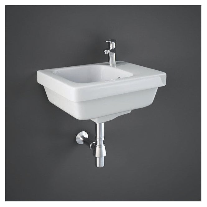 RAK Ceramics RAK Resort 360mm Right Handed Wall Hung Basin 1 Tap HoleWhite