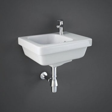 RAK Resort 360mm Right Handed Wall Hung Basin 1 Tap HoleWhite