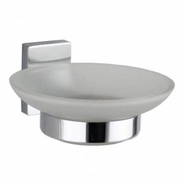 RAK Resort Glass Soap Dish Chrome