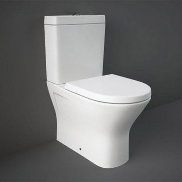 RAK Resort Mini Fully Close to Wall Toilet Cistern and Soft Close Seat White