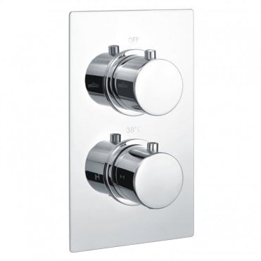 RAK Round 2 Outlet 2 Handle Thermostatic Concealed Shower Valve
