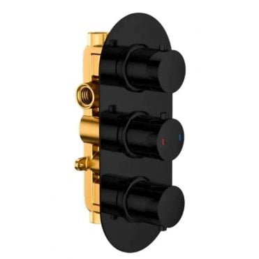 RAK Round 2 Outlet 3 Handle Thermostatic Concealed Shower Valve