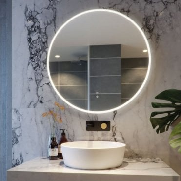 RAK Scorpio Round Illuminated LED Mirror with Switch and Demister Pad 800mm x 800mm