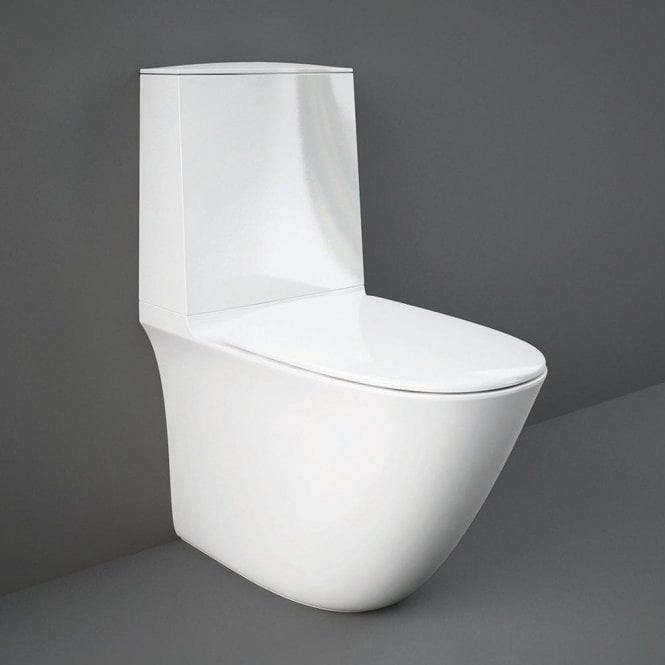 RAK Ceramics RAK Sensation Close Coupled Fully BackToWall Rimless Toilet With Cistern and Soft Close Seat White