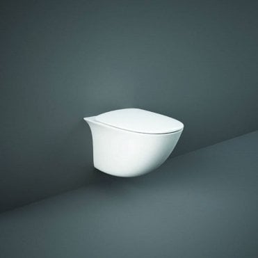 RAK Sensation Rimless Mini Wall Hung Pan and Soft Close Seat White