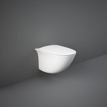 RAK Sensation Wall Hung Toilet Pan and Soft Close Seat White