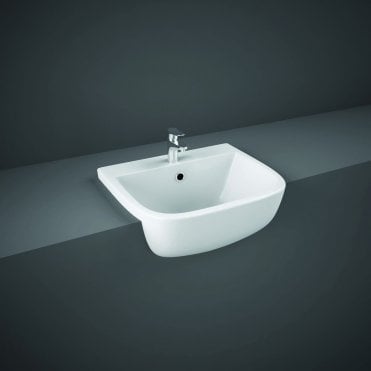 RAK Series 600 420mm Semi Recessed Basin White