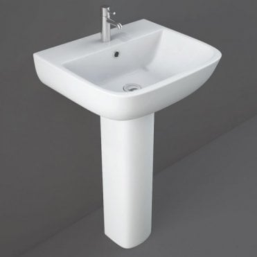 RAK Series 600 Basin White (Options for size, tap holes and pedestal type)