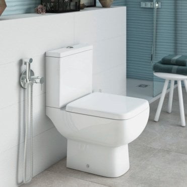 RAK Series 600 Close Coupled Toilet with Cistern and Soft Close Seat White