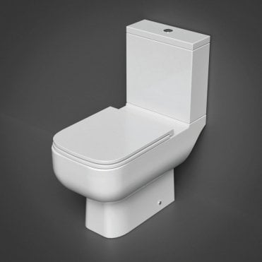 RAK Series 600 Close Coupled Toilet with Dual Flush Cistern and Slim Sandwich Urea Soft Close Seat White
