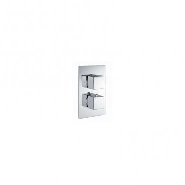 RAK Square 1 Outlet 2 Handle Thermostatic Concealed Shower Valve Chrome