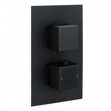 RAK Square 2 Outlet 3 Handle Thermostatic Concealed Shower Valve