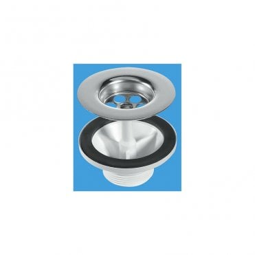 RAK Stainless Steel Waste with Plug for Gourmet Sink 8 Chrome