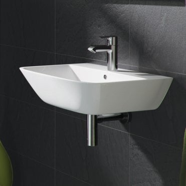 RAK Summit 400mm Cloakroom Wall Hung Basin 1 Tap HoleAlpine White