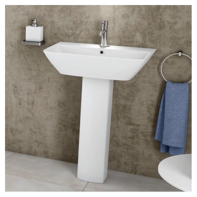 RAK Ceramics RAK Summit Basin With 1 Tap HoleAlpine White (options for szie and pedestal type)