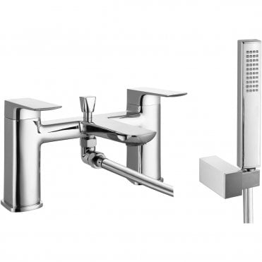 RAK Summit Bath Shower Mixer Tap with Shower Head and Hose Chrome