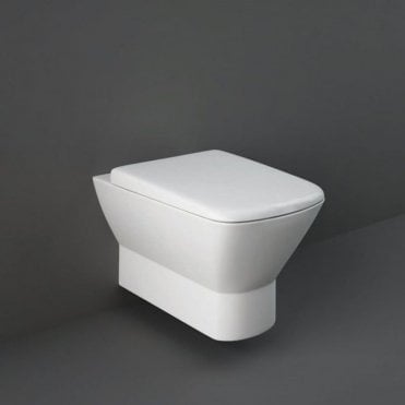 RAK Summit Rimless Back To Wall Toilet With Soft Close Seat Alpine White