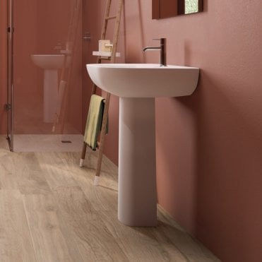 RAK Tonique Basin 1 Tap HoleWhite (with size and pedestal options)