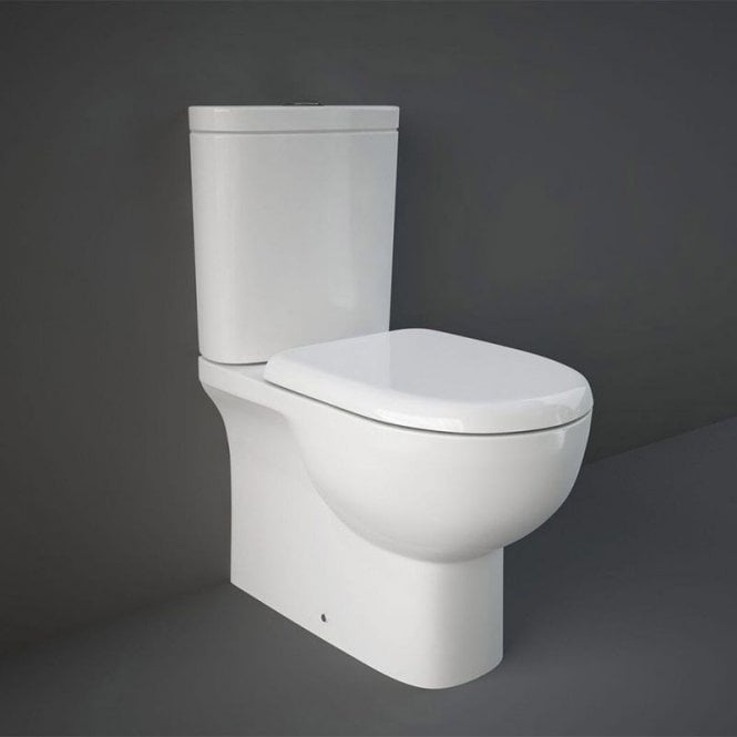 RAK Ceramics RAK Tonique Fully Back to Wall Close Coupled Toilet With Cistern and Soft Close Seat White