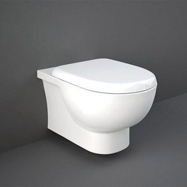 RAK Tonique Rimless Wall Hung Toilet and Soft Close Seat White