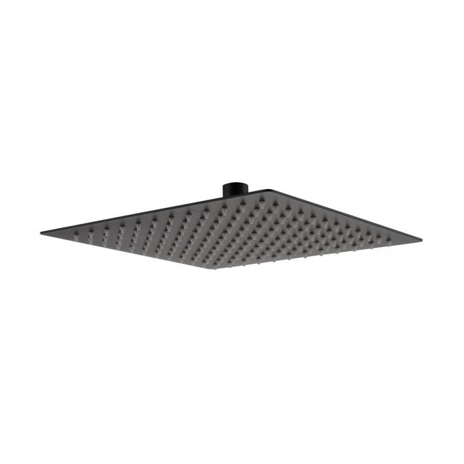 RAK Ceramics RAK Ultra Slim Air Induction Square Shower Head 250mm Wide Black