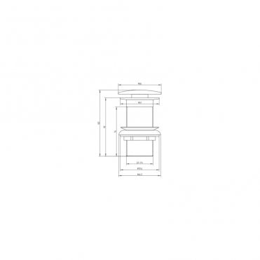 RAK UnSlotted Click Clack Basin Waste Chrome