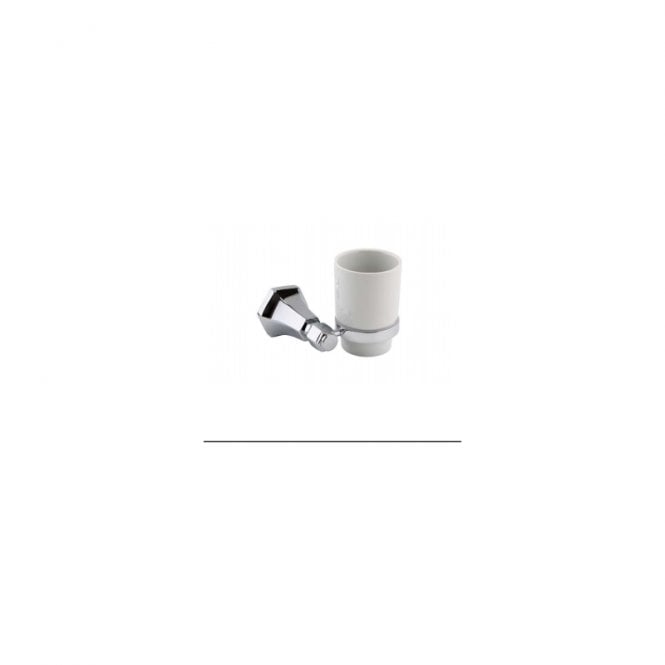 RAK Ceramics RAK Washington Art Deco Single Tumbler Chrome/White