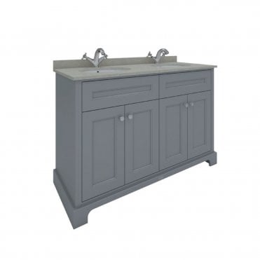 RAK Washington Freestanding 1200mm 4 Door Vanity Unit With Worktop & Double Basins