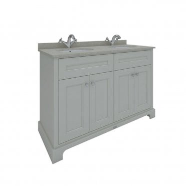 RAK Washington Freestanding 1200mm 4 Door Vanity Unit With Worktop & Double Basins