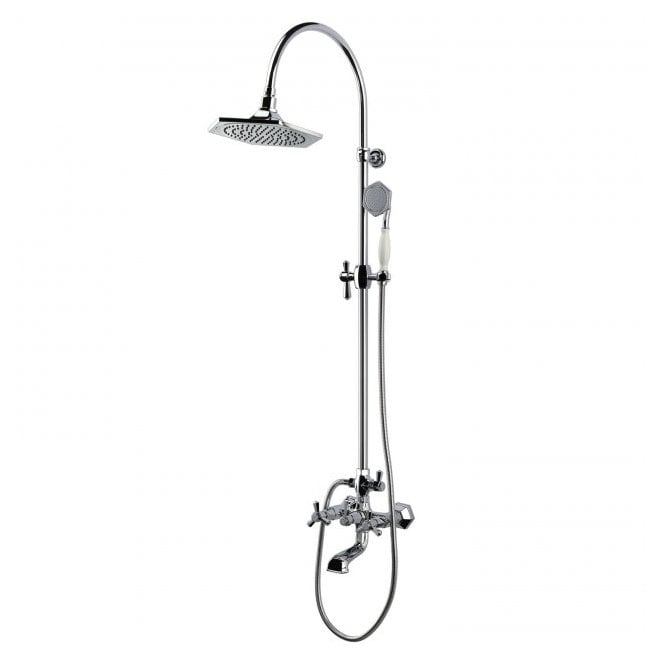 RAK Ceramics RAK Washington Thermostatic Complete Mixer Shower Valve with Bath Spout and Shower Kit Chrome