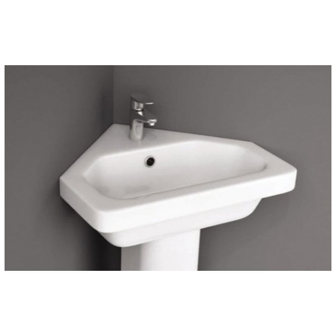 RAK Ceramics RAK-Ceramics Resort 45cm Corner Basin 1 Tap Hole