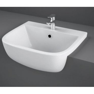 RAK Ceramics RAK-Ceramics Series 600 42cm Semi Recessed Basin 1 Tap Hole