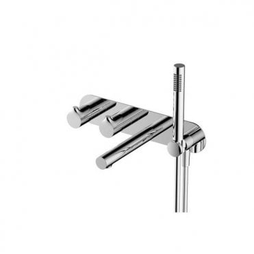 RAK-Ceramics Sorrento Horizontal Dual Outlet Thermostatic Shower and Bath Kit (Choose Finish)