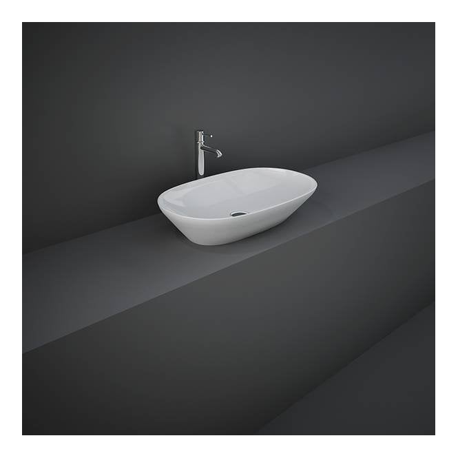 RAK Ceramics RAK-Ceramics Variant Elongated Oval Counter Top Wash Basin 60 x 36cm, no tap holes