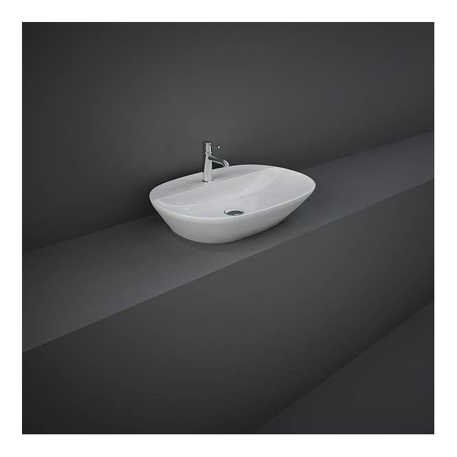 RAK Ceramics RAK-Ceramics Variant Elongated Oval Counter Top Wash Basin 60 x 42cm, 1 tap hole