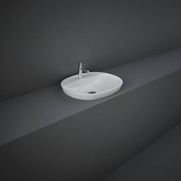 RAK-Ceramics Variant Oval Drop-In Wash Basin 50cm 1 Tap Hole