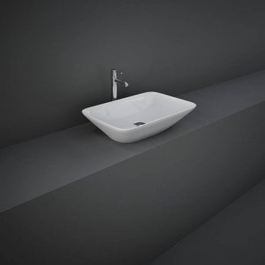 RAK-Ceramics Variant Rectangular Counter Top Wash Basin 55 x 36cm, no tap holes