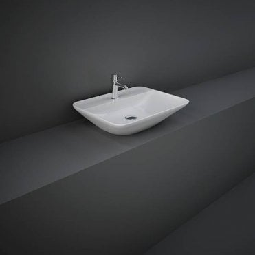RAK-Ceramics Variant Rectangular Counter Top Wash Basin 55 x 42cm, 1 tap hole