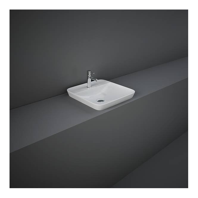 RAK Ceramics RAK-Ceramics Variant Square Drop-In Wash Basin 42cm 1 Tap Hole