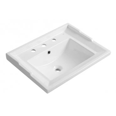 RAK-Ceramics Washington Drop in Basin 3 Tap Holes (Choose Size)