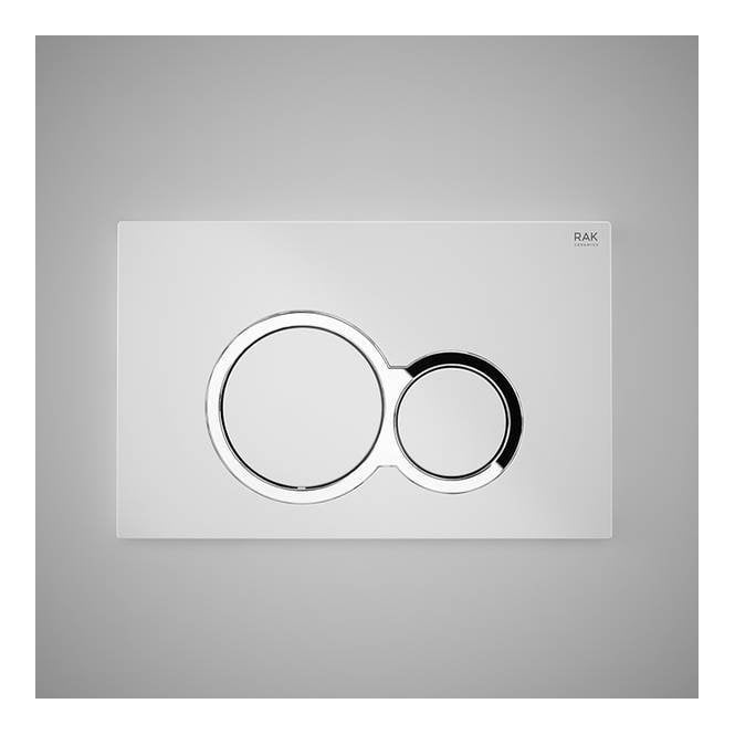 RAK Ceramics RAK-Ceramics White Flush Plate with Round Push Buttons