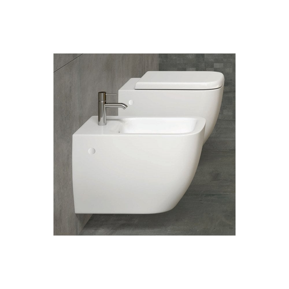 Idrotop Toilettensitz Für RAK METROPOLITAN | Wärmebeständig & Hygienisch | Mit Edelstahl-Scharnieren | Farbe Weiß