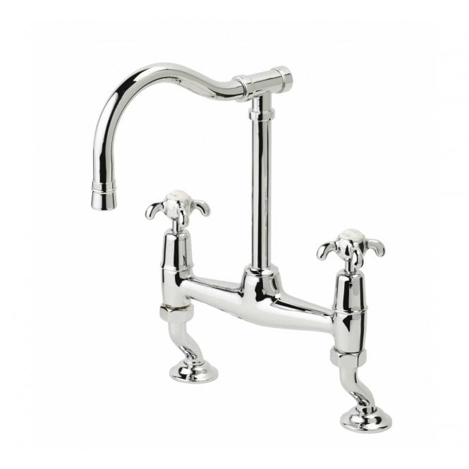 Rudge & Co Rudge and Co Canterbury Wall Mounted 2 Hole Kitchen Tap With Optional Handles & Finishes