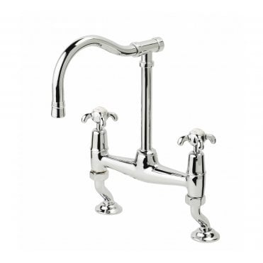 Rudge & Co Rudge and Co Canterbury Wall Mounted 2 Hole Kitchen Tap With Optional Handles & Finishes