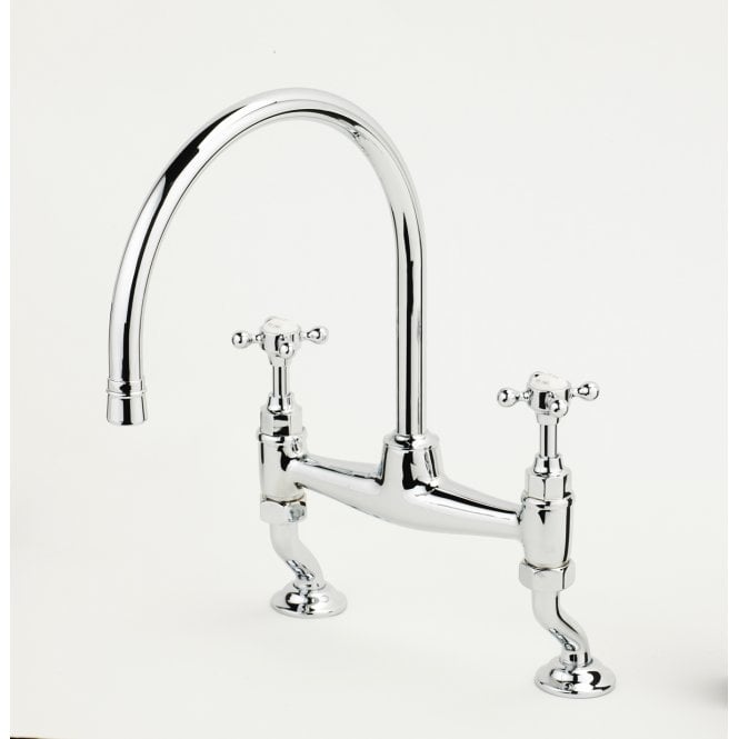 Rudge & Co Rudge and Co Richmond Wall Mounted Swan Kitchen Mixer Tap With Optional Handles & Finishes