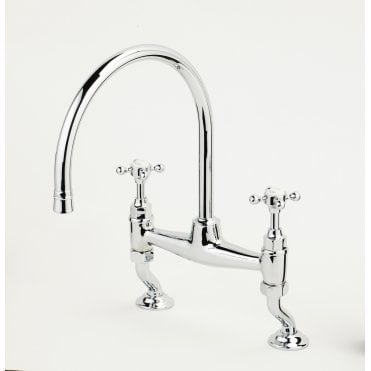 Rudge & Co Rudge and Co Richmond Wall Mounted Swan Kitchen Mixer Tap With Optional Handles & Finishes