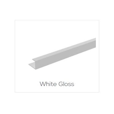 Showerwall Aluminium End Trim 2450mm x 11mm  (Choose Finish)