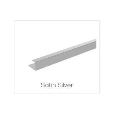 Showerwall Aluminium End Trim 2450mm x 11mm  (Choose Finish)
